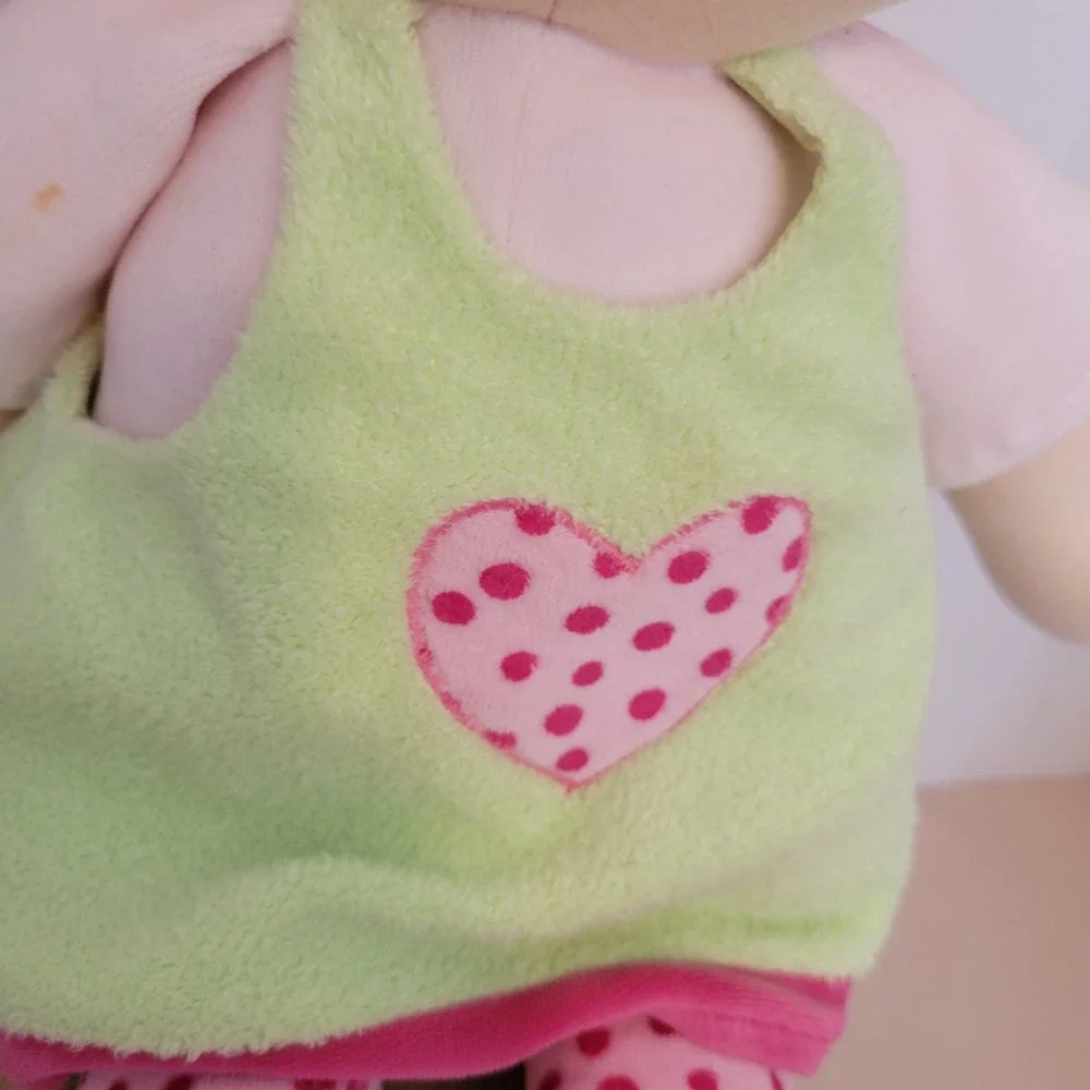 Sterntaler Plush Rag Doll Heart Jumper Polka Dot Headscarf Yellow Hair Spielzeug